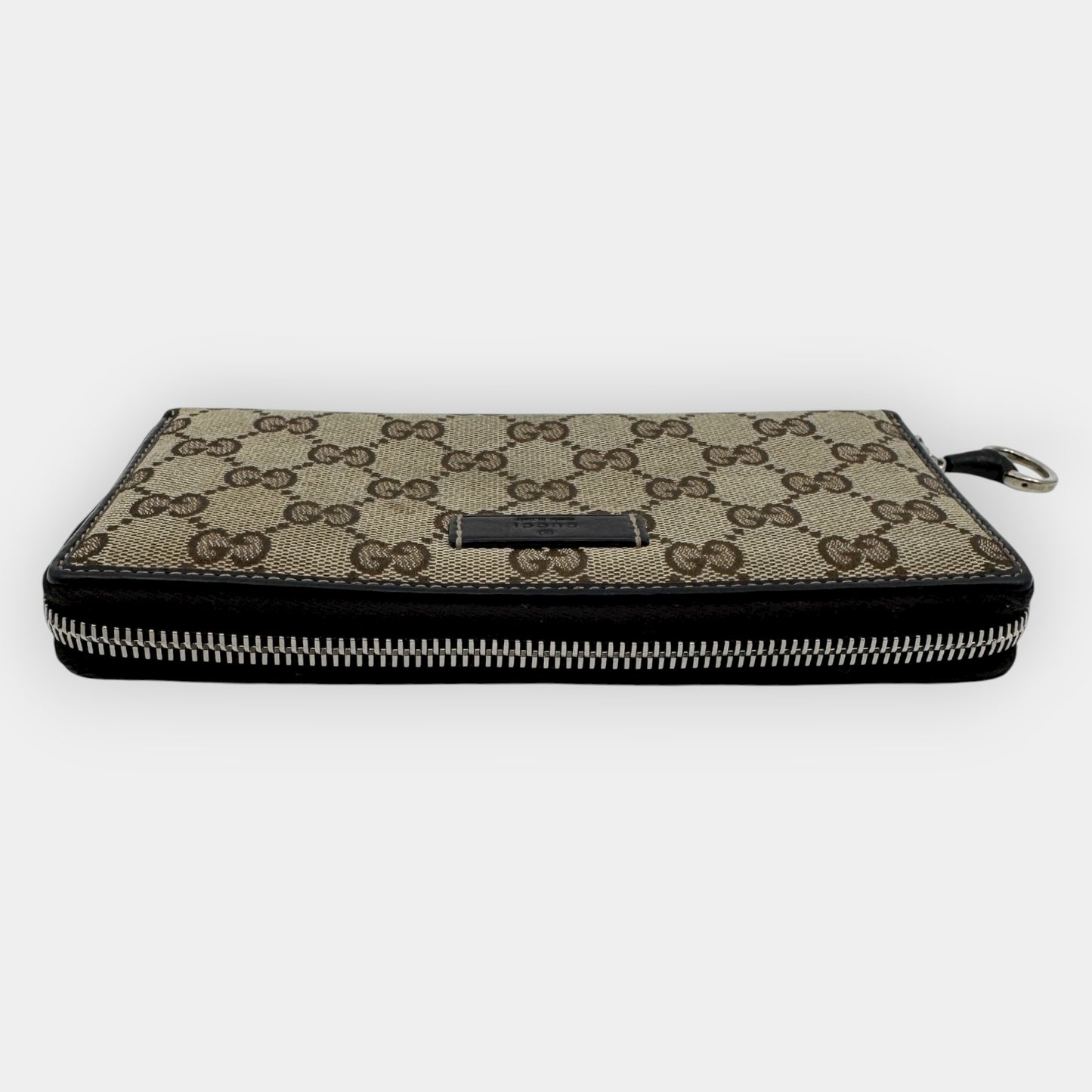 Gucci GG Brown Logo Canvas Zip Around Long Wallet [224246]