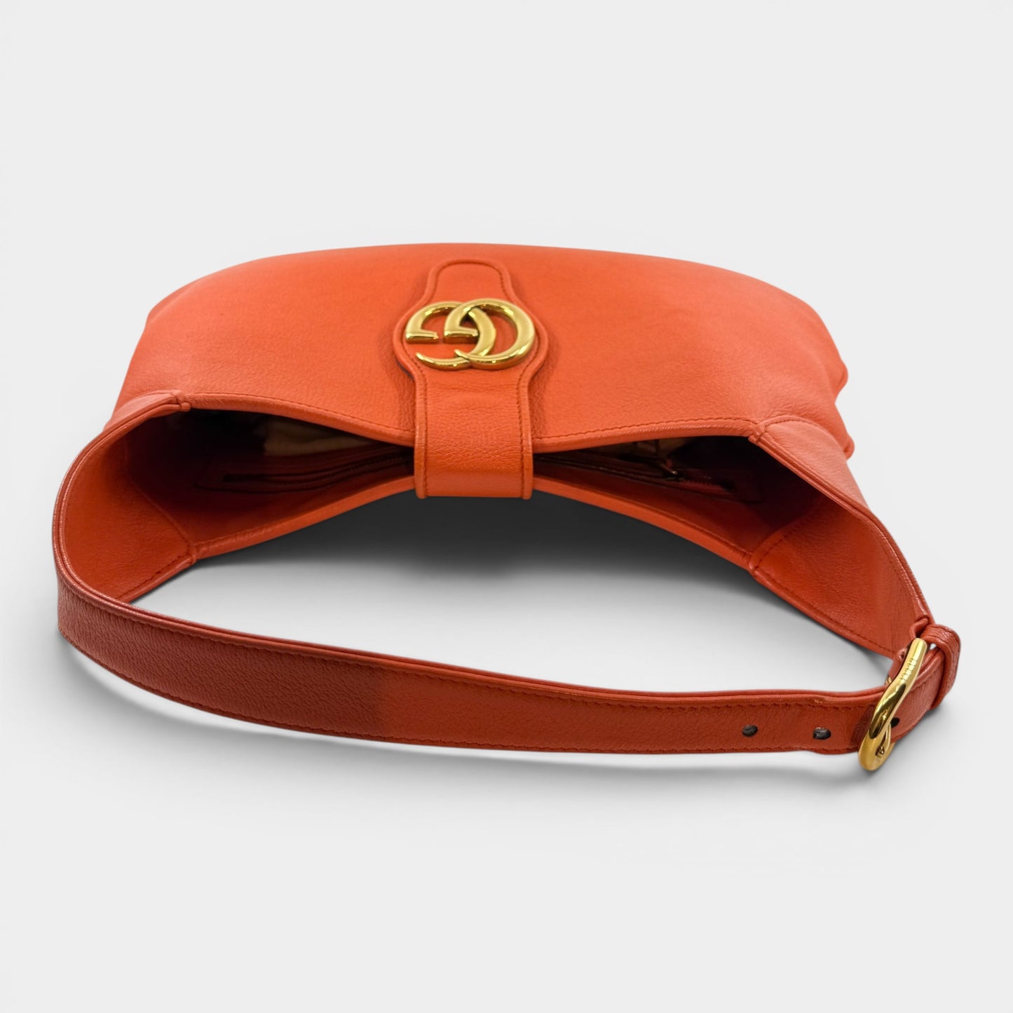 Gucci Deep Orange Leather Aphrodite Shoulder Bag
