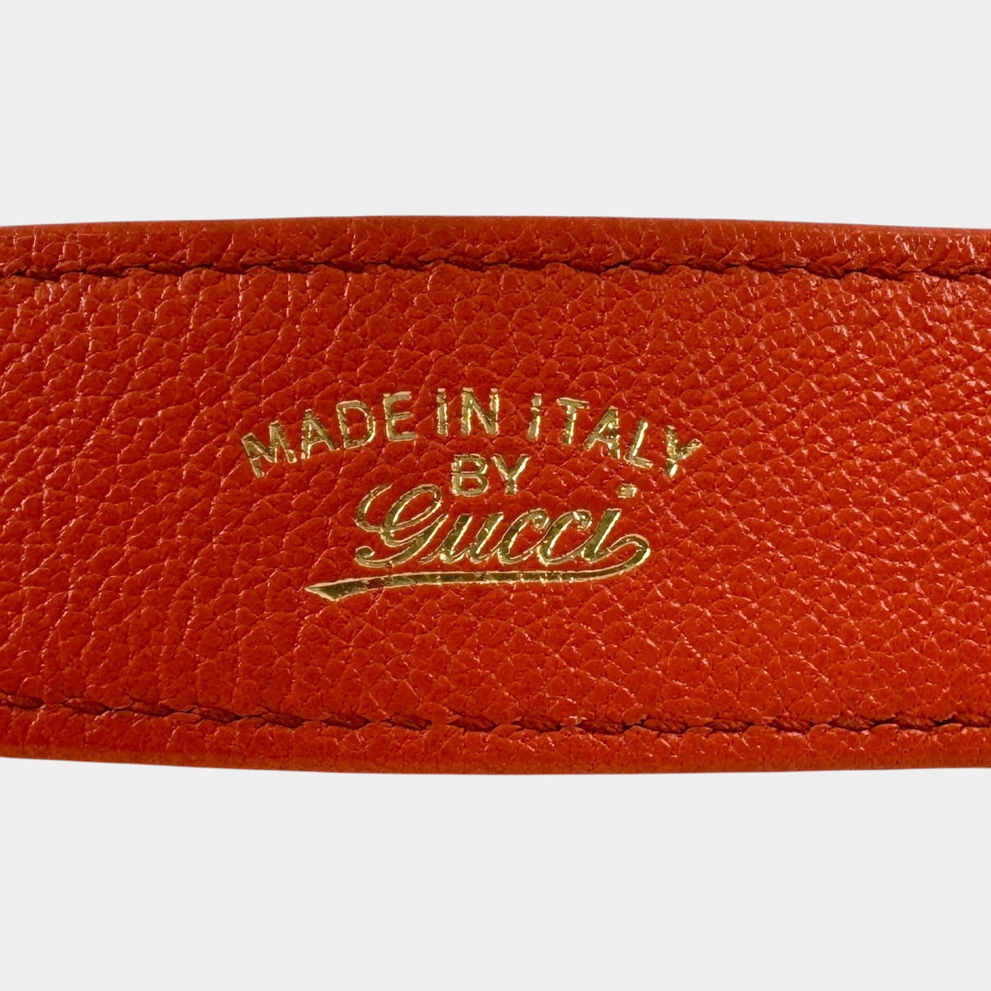 Gucci Deep Orange Leather Aphrodite Shoulder Bag