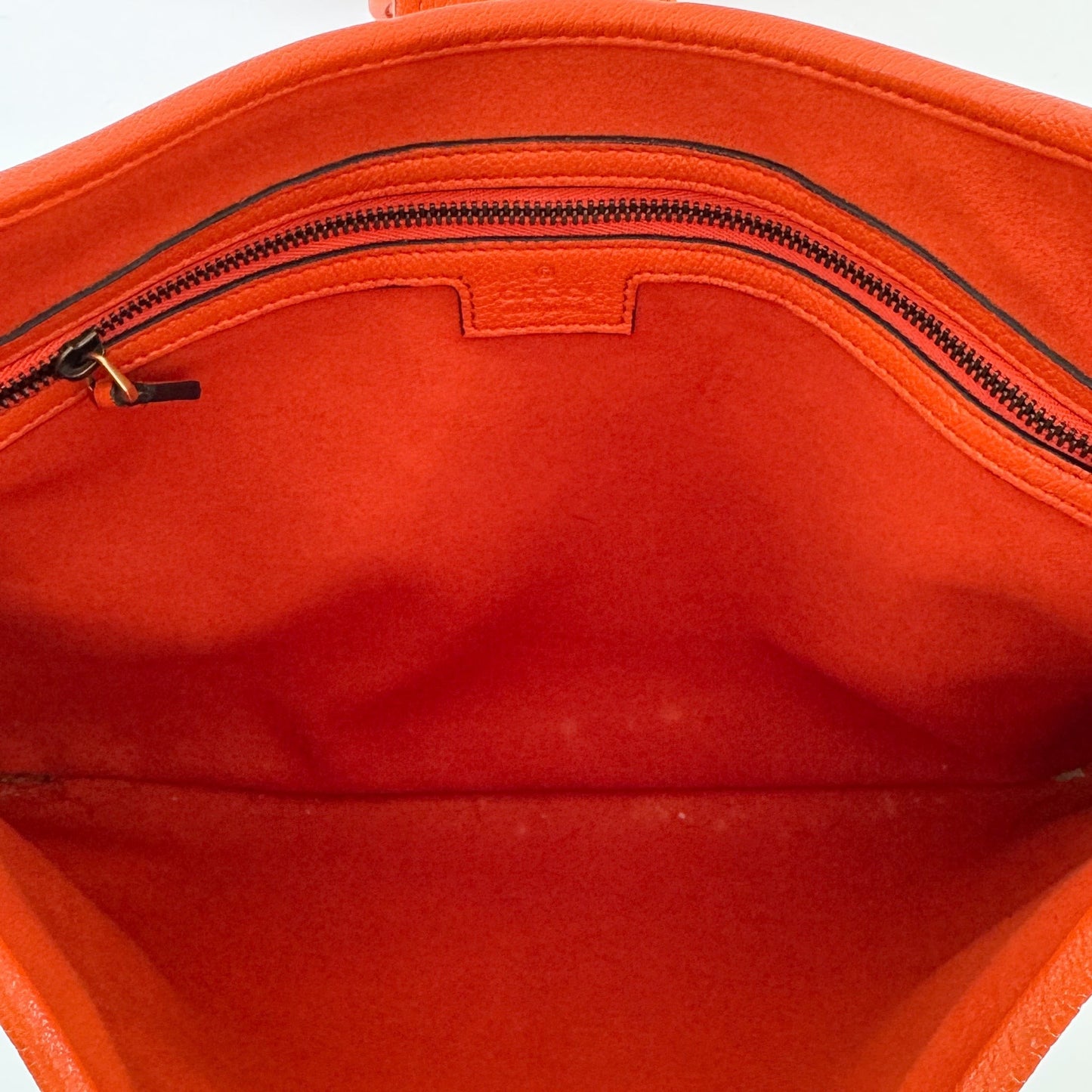 Gucci Deep Orange Leather Aphrodite Shoulder Bag