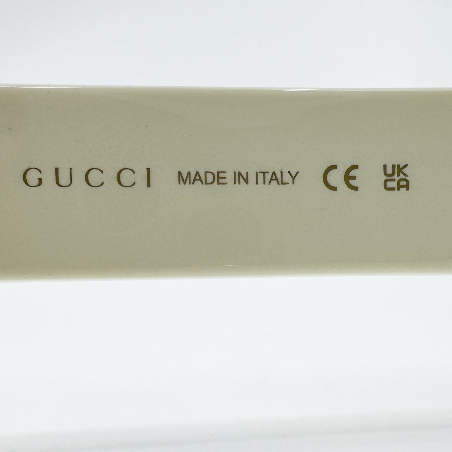 Gucci Cream Rectangle Sunglasses Unisex [GG1134S]