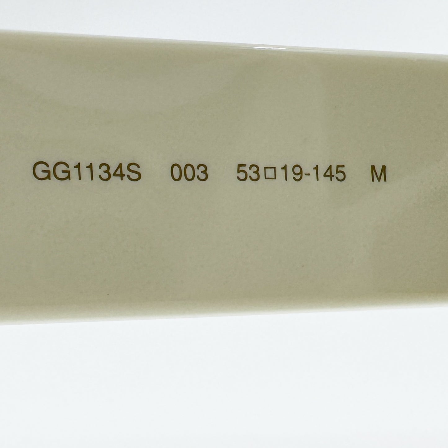 Gucci Cream Rectangle Sunglasses Unisex [GG1134S]