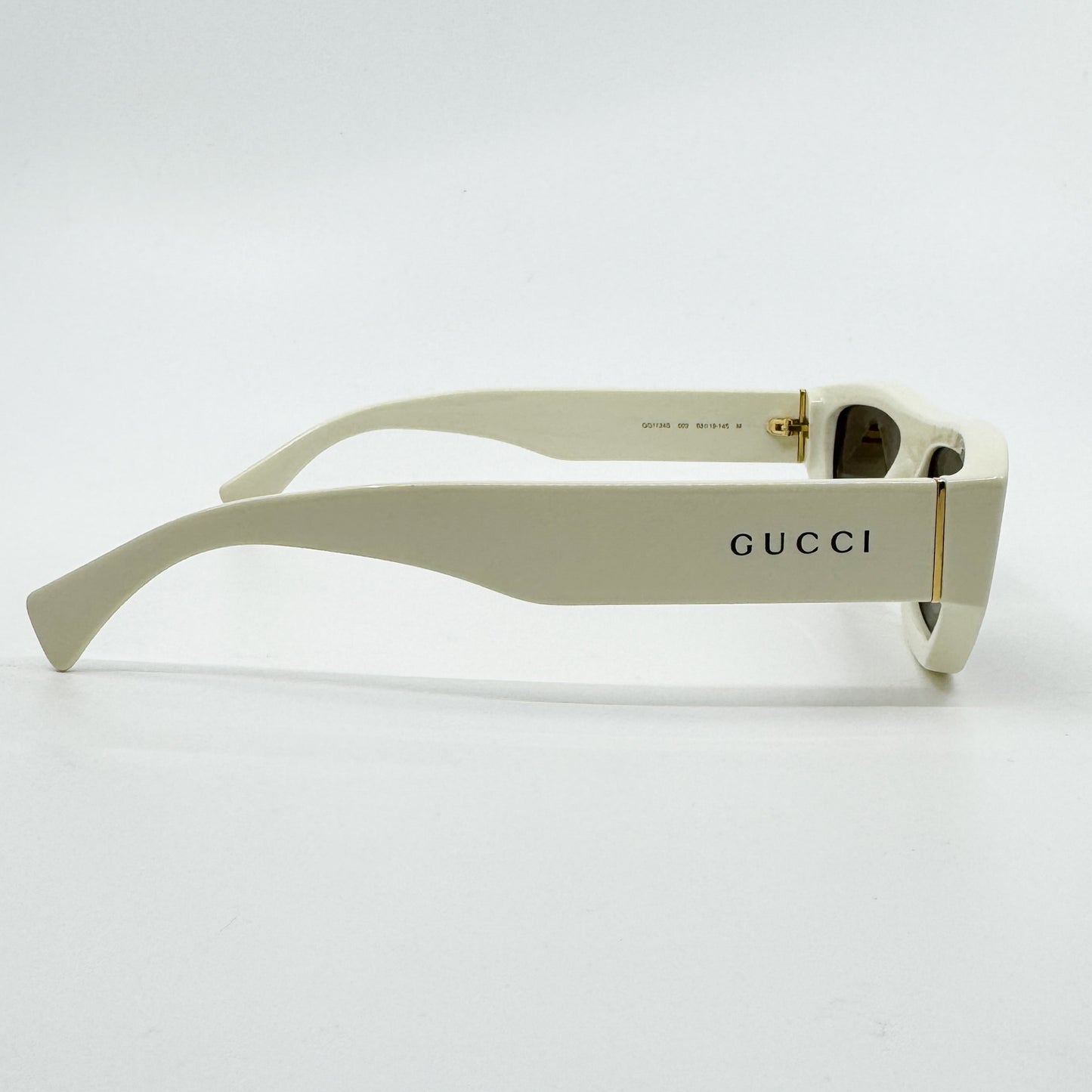 Gucci Cream Rectangle Sunglasses Unisex [GG1134S]