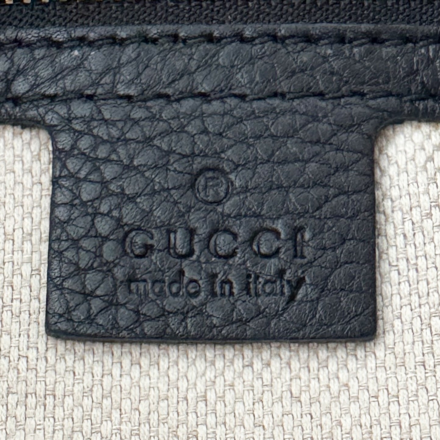 Gucci Soho Double Chain Black Leather Tote Handbag