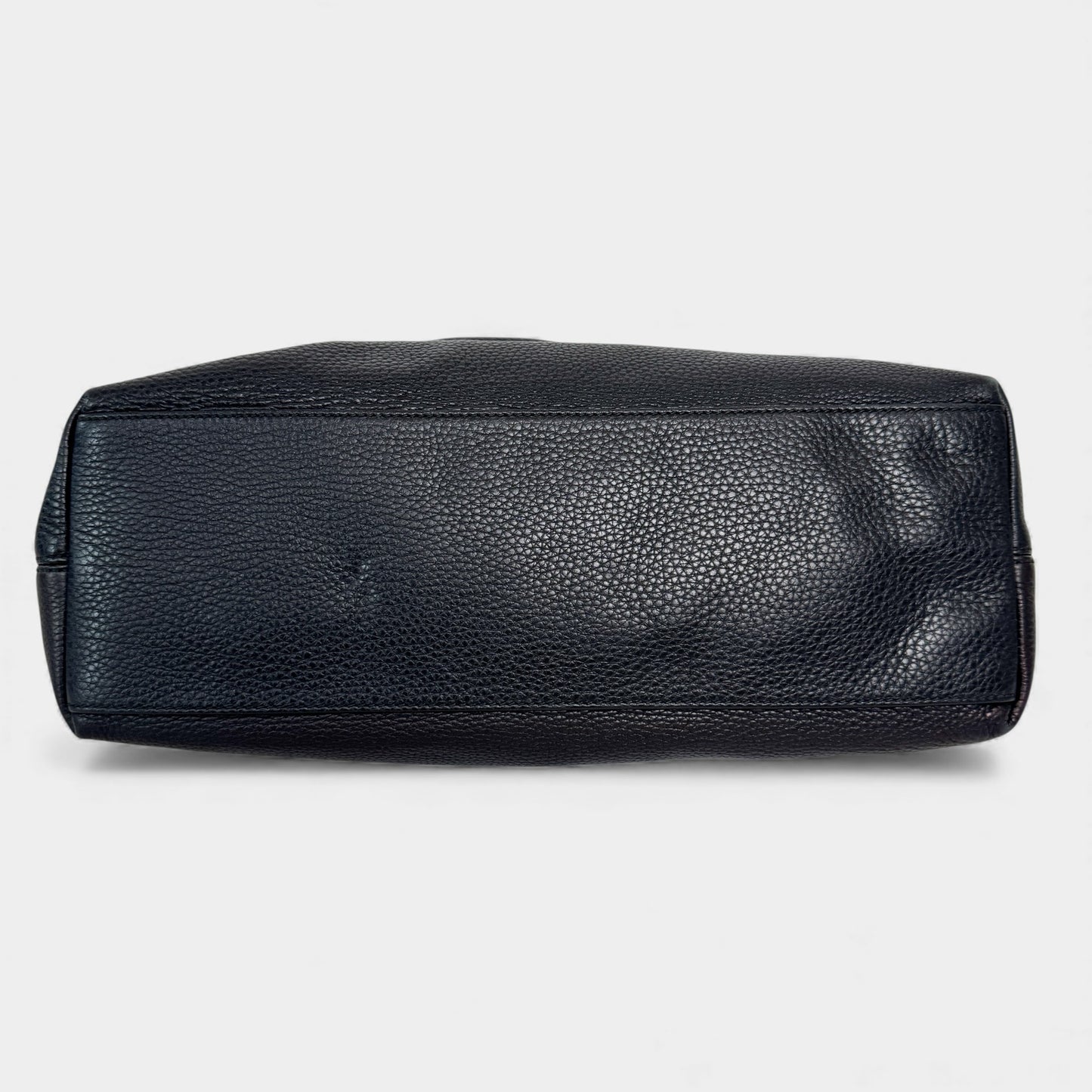 Gucci Soho Double Chain Black Leather Tote Handbag