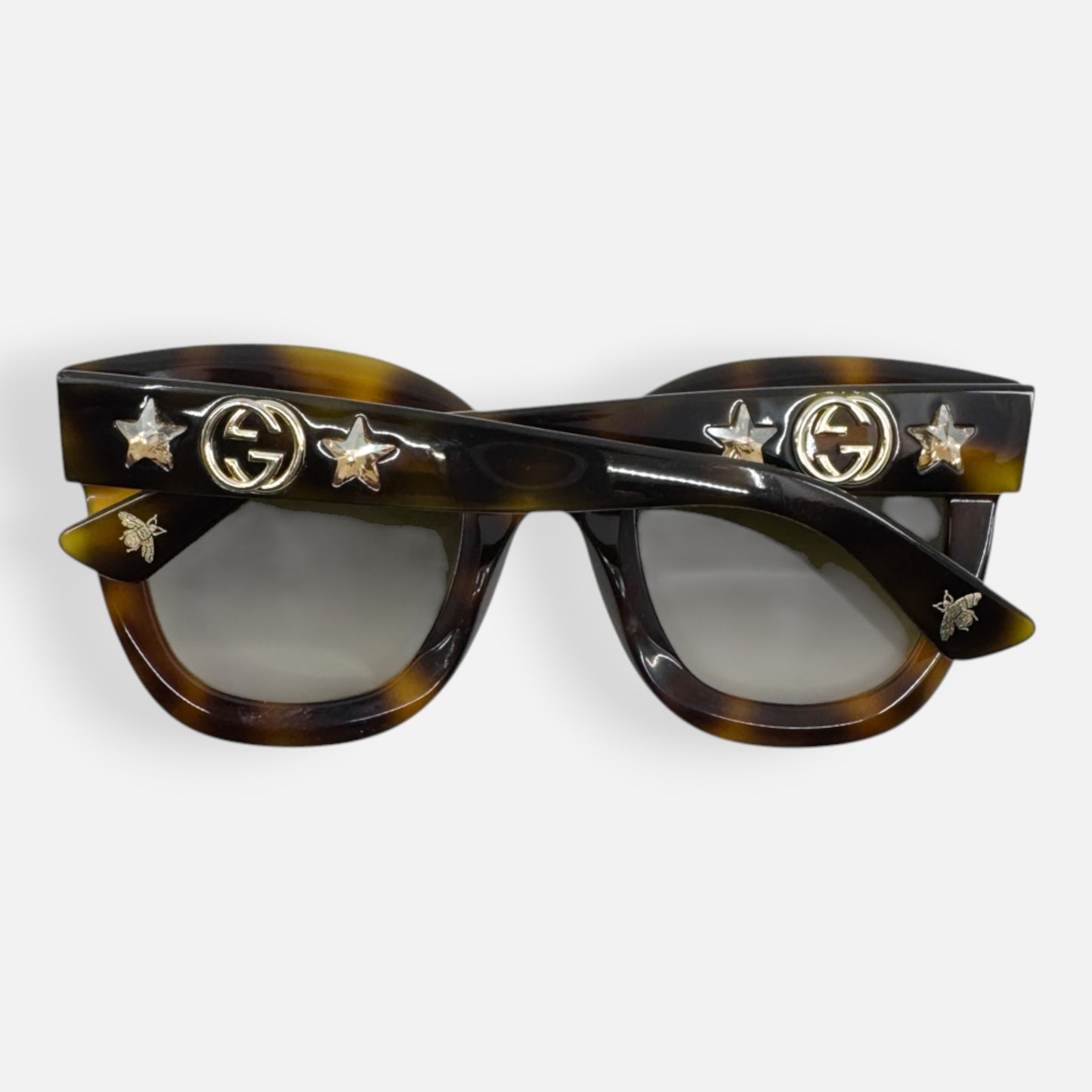 Gucci Tortoiseshell Brown Oversized Square Sunglasses [GG0208S]