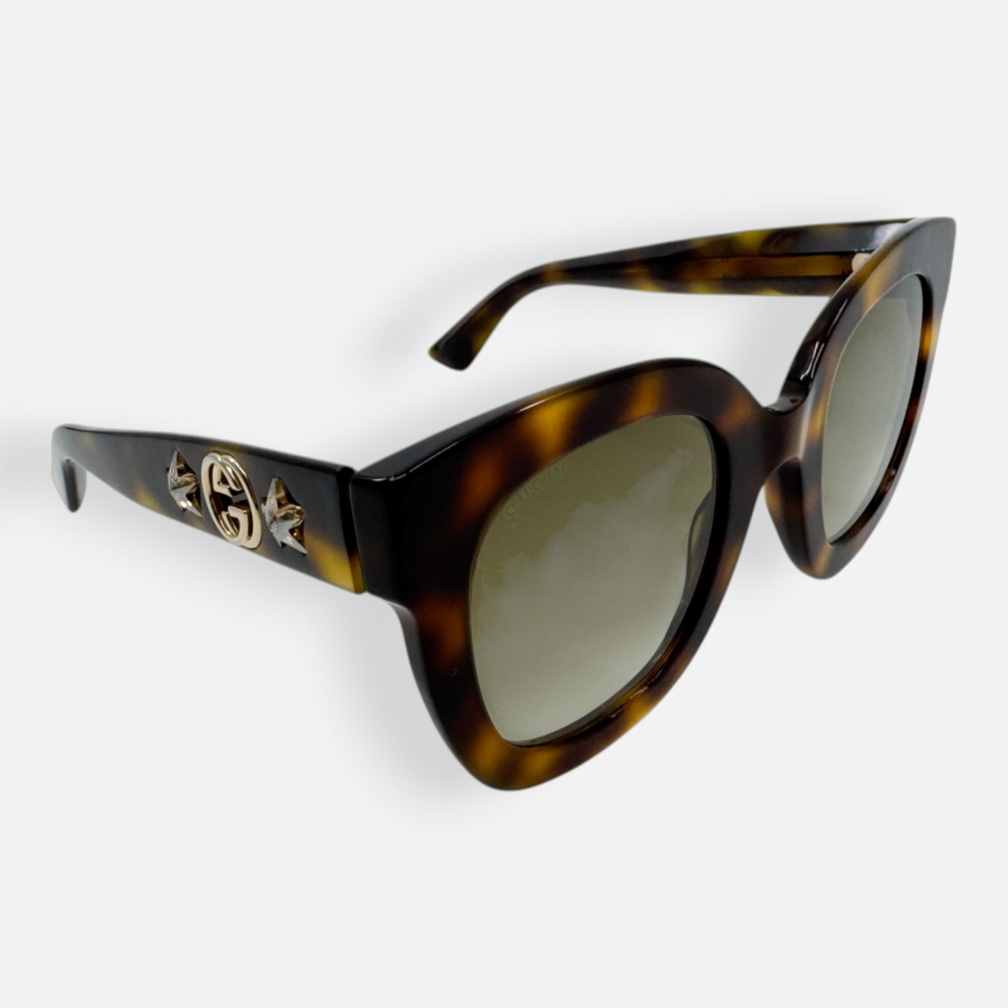 Gucci Tortoiseshell Brown Oversized Square Sunglasses [GG0208S]