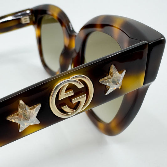 Gucci Tortoiseshell Brown Oversized Square Sunglasses [GG0208S]
