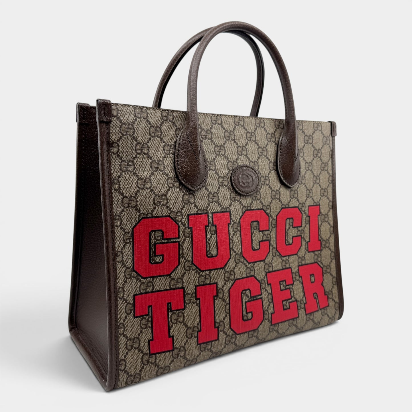 Gucci GG Supreme Canvas Tiger Print Tote Bag