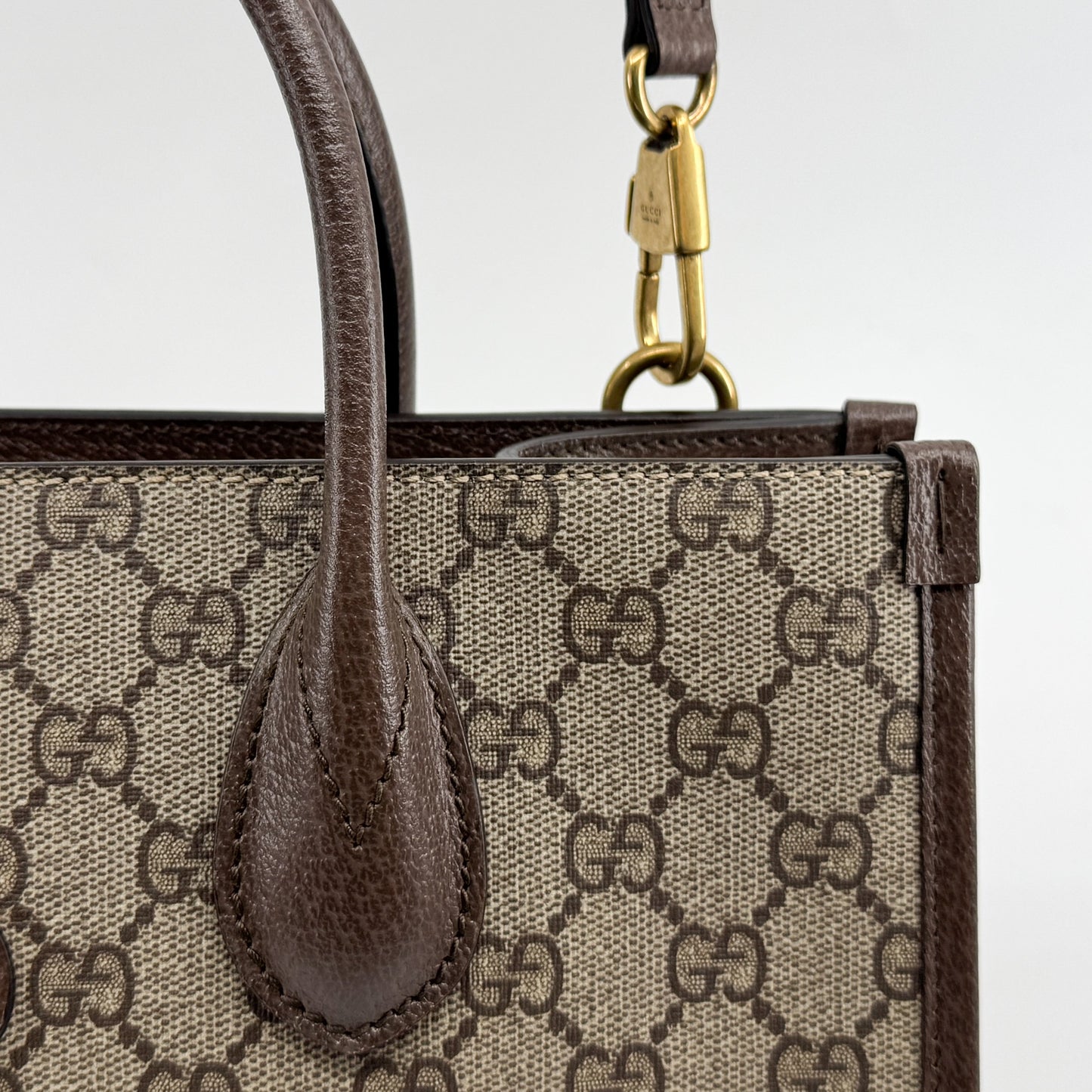 Gucci GG Supreme Canvas Tiger Print Tote Bag