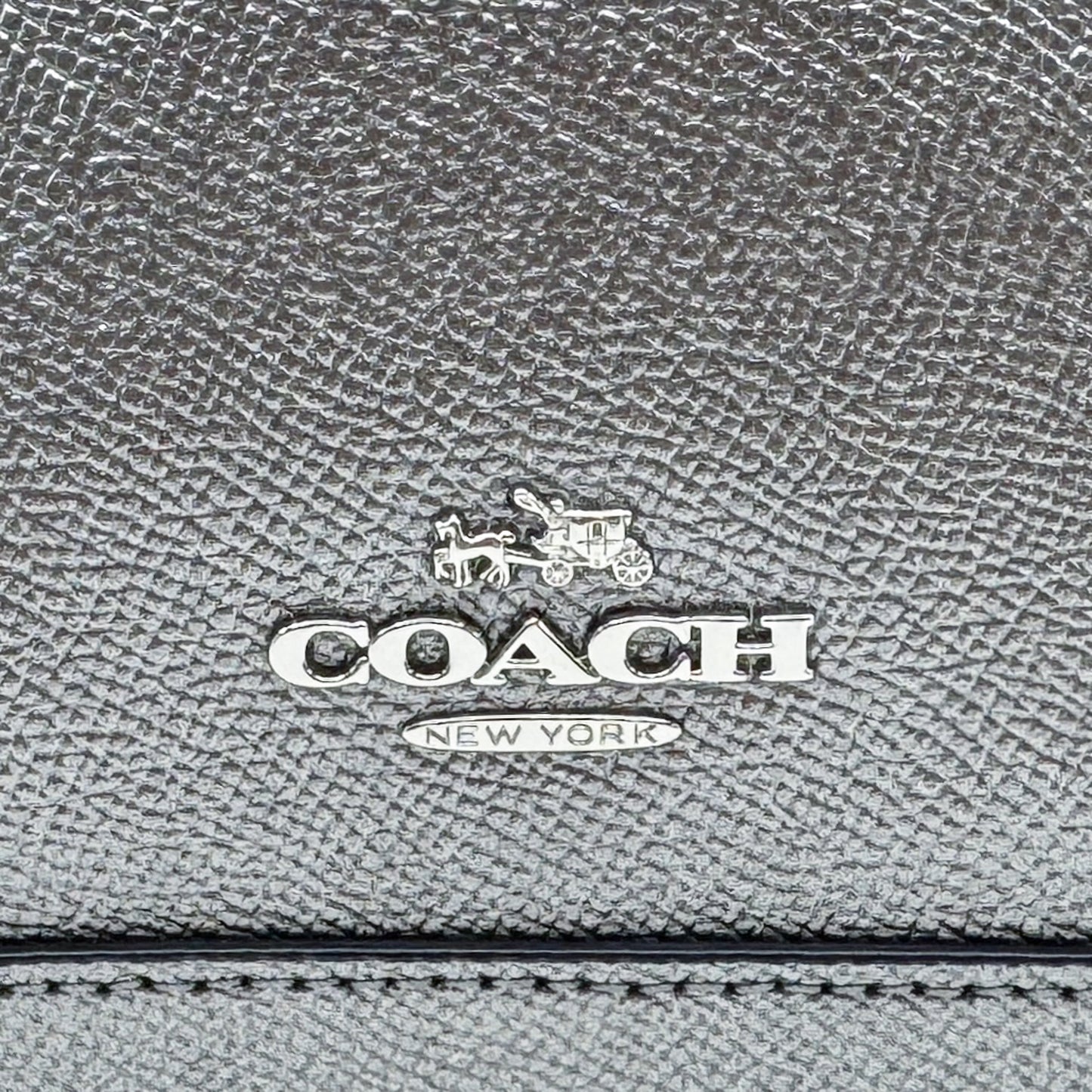 Coach Gunmetal Metallic Silver Mini Sierra Satchel Bag