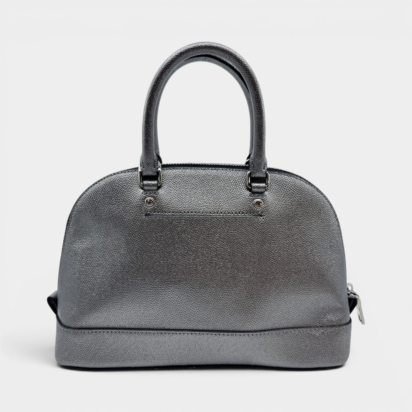 Coach Gunmetal Metallic Silver Mini Sierra Satchel Bag