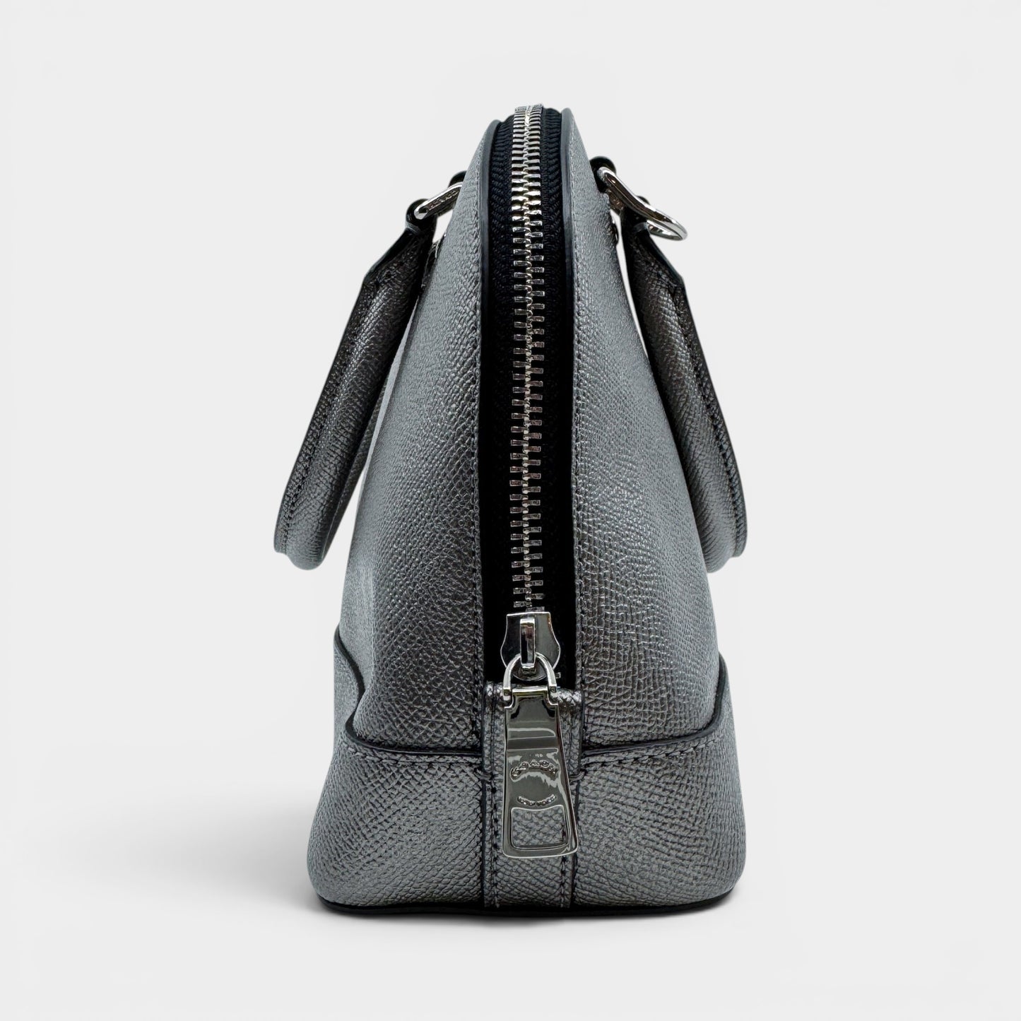 Coach Gunmetal Metallic Silver Mini Sierra Satchel Bag
