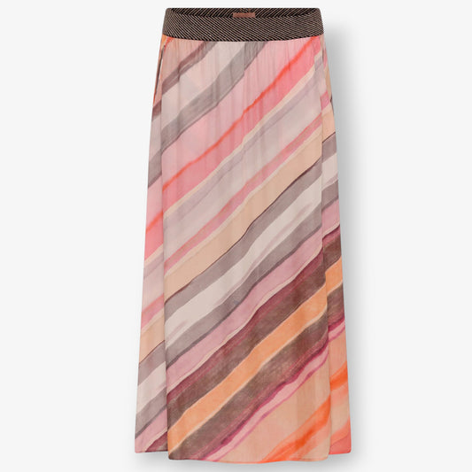 Gustav Pink Orange Diagonal Stripe 'Gabi' Skirt EU42 ~ Large ~ AU12-14 [NEW]