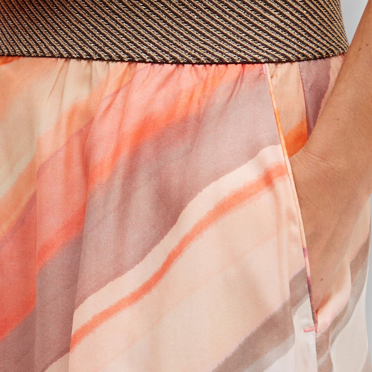 Gustav Pink Orange Diagonal Stripe 'Gabi' Skirt EU42 ~ Large ~ AU12-14 [NEW]