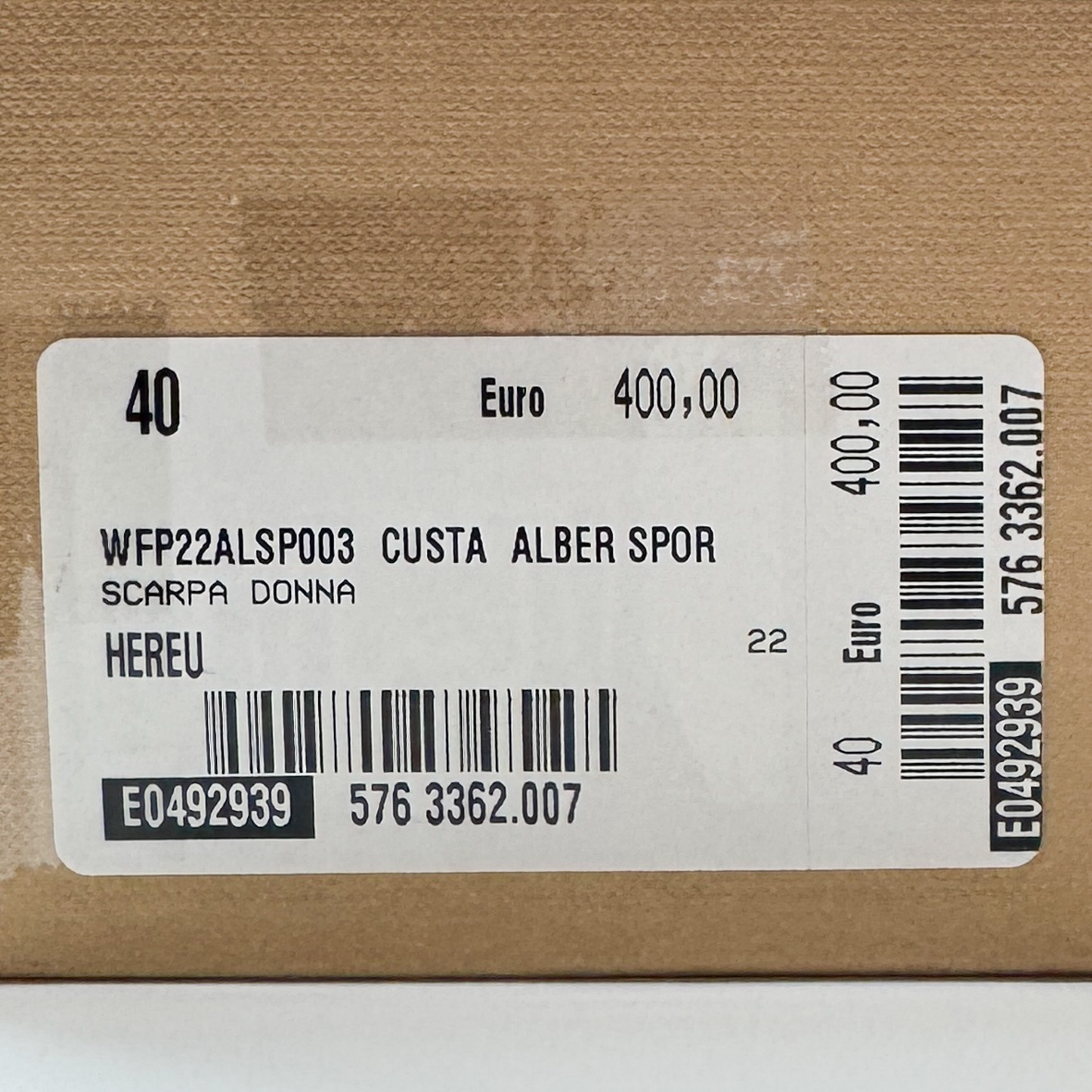 Hereu Cream Leather T- Bar Loafer Shoes EU40 ~ AU9