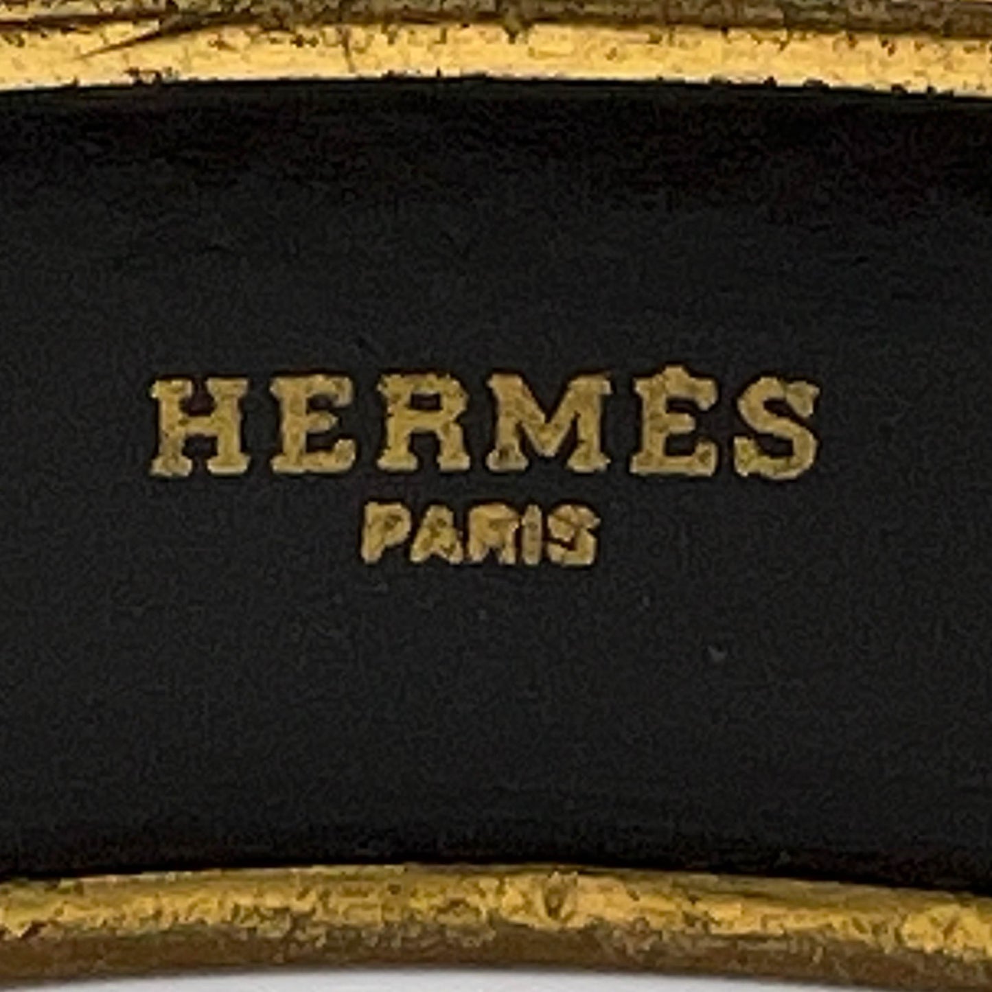 Hermès Grand Apparat Black Enamel Cloisonne Lévriers Bangle Bracelet [67 mm]