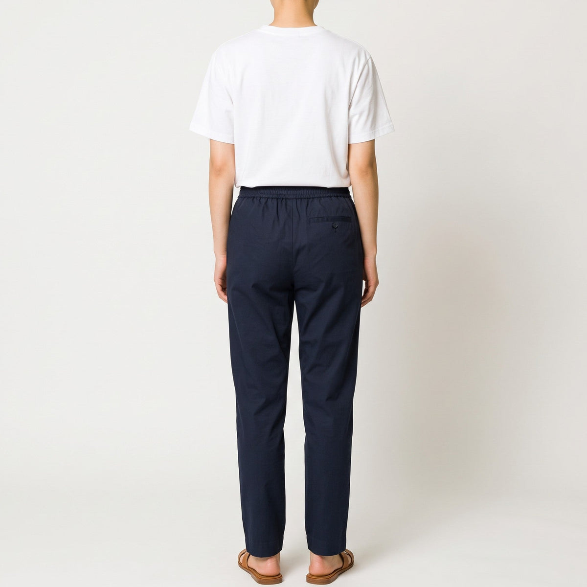 Hermès Dark Navy Blue Cotton Gabardine Casual Pants EU40 ~ US6 ~ AU10