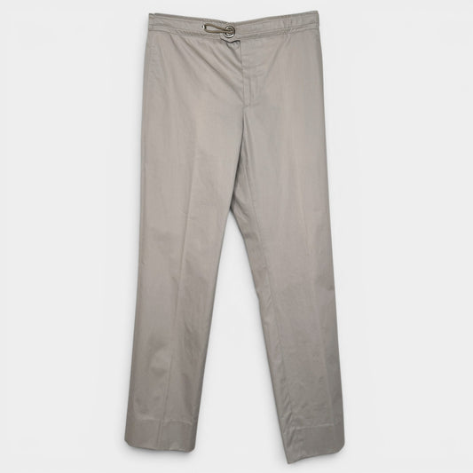 Hermès Beige Cotton Gabardine Casual Pants EU40 ~ US6 ~ AU10