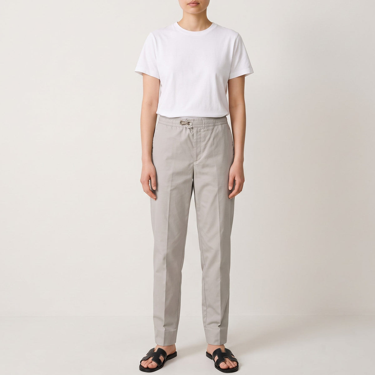 Hermès Beige Cotton Gabardine Casual Pants EU40 ~ US6 ~ AU10