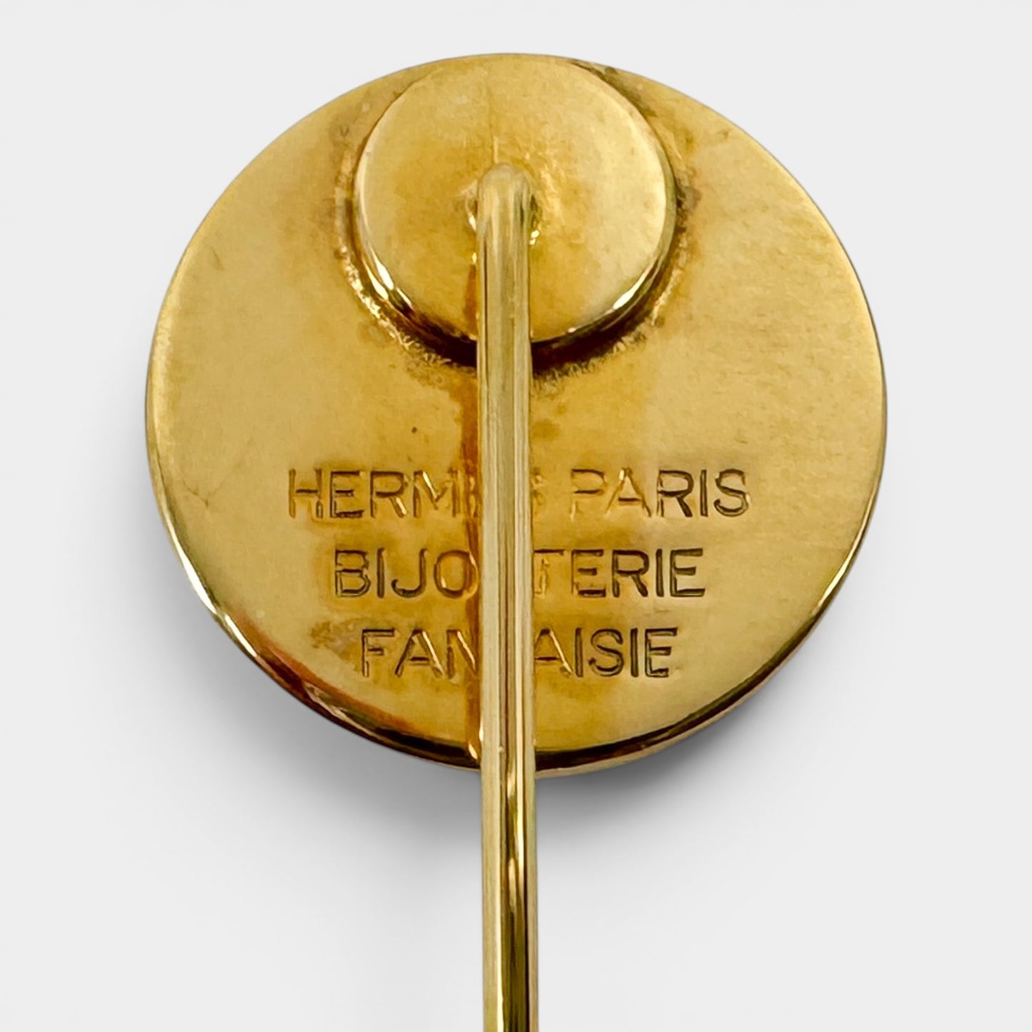Hermès Clou de Selle Gold-Plated Stick Pin Brooch