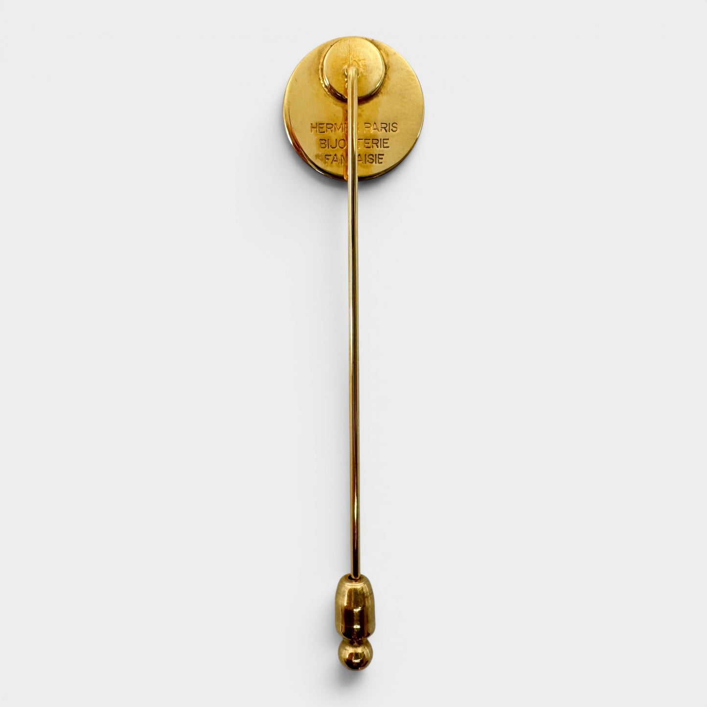 Hermès Clou de Selle Gold-Plated Stick Pin Brooch