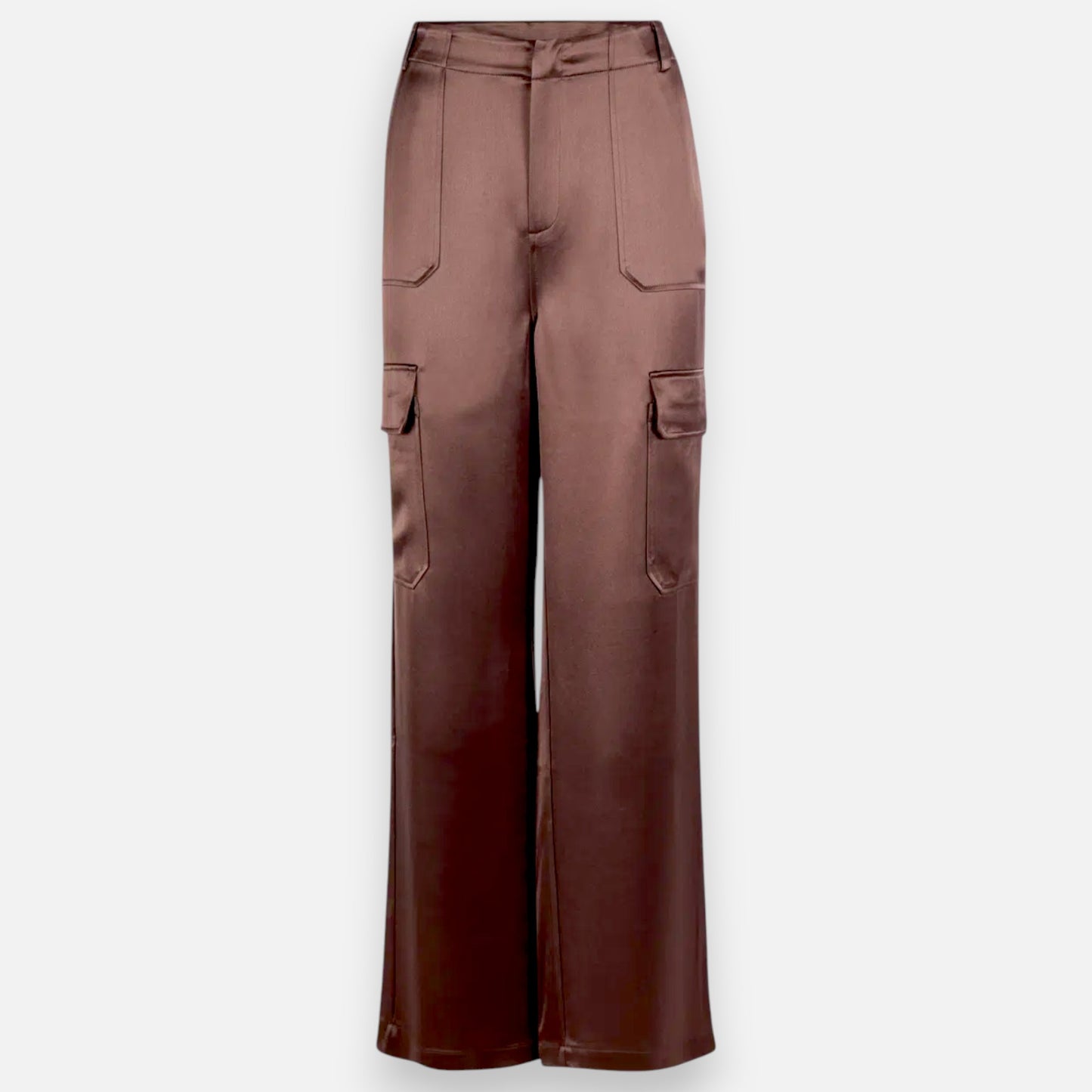 Herzen's Angelegenheit Brown Toffee Satin Cargo Pants EU36 ~ AU8 [NEW]