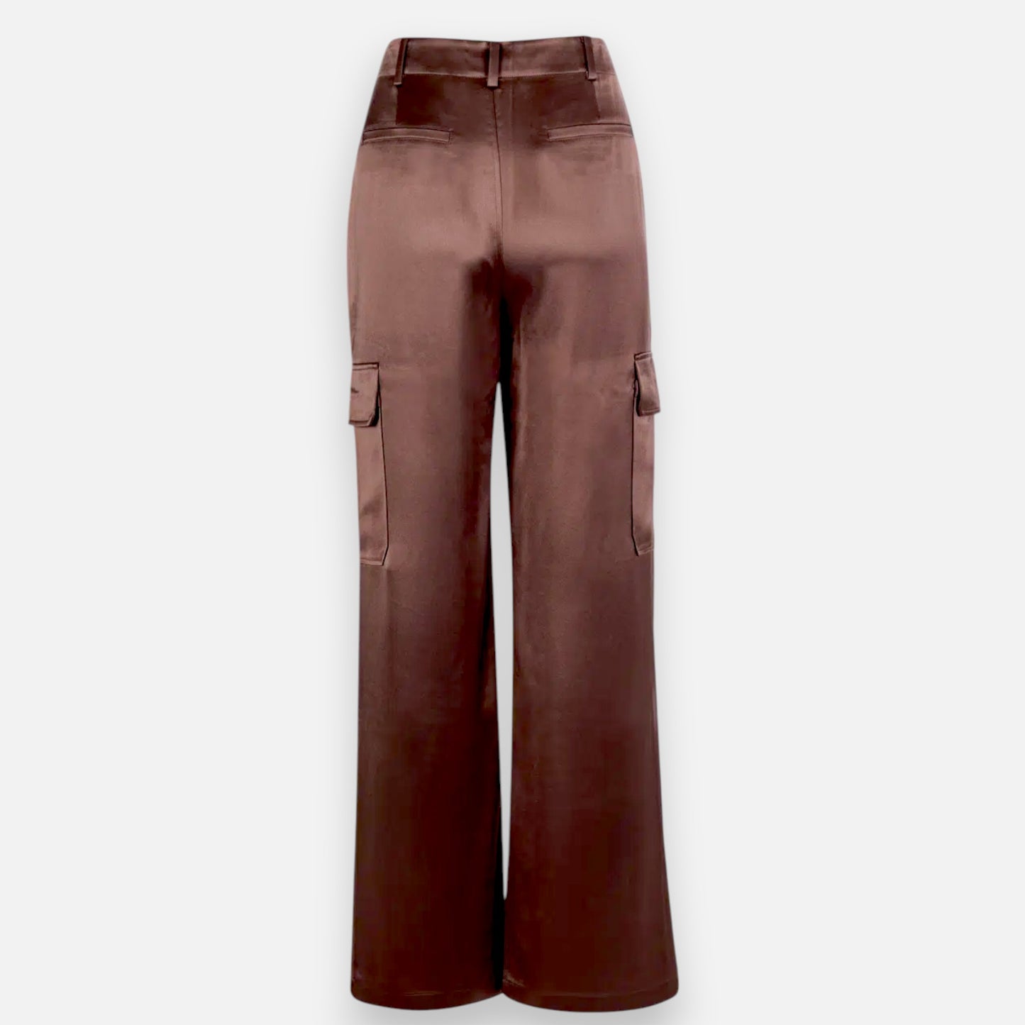 Herzen's Angelegenheit Brown Toffee Satin Cargo Pants EU36 ~ AU8 [NEW]