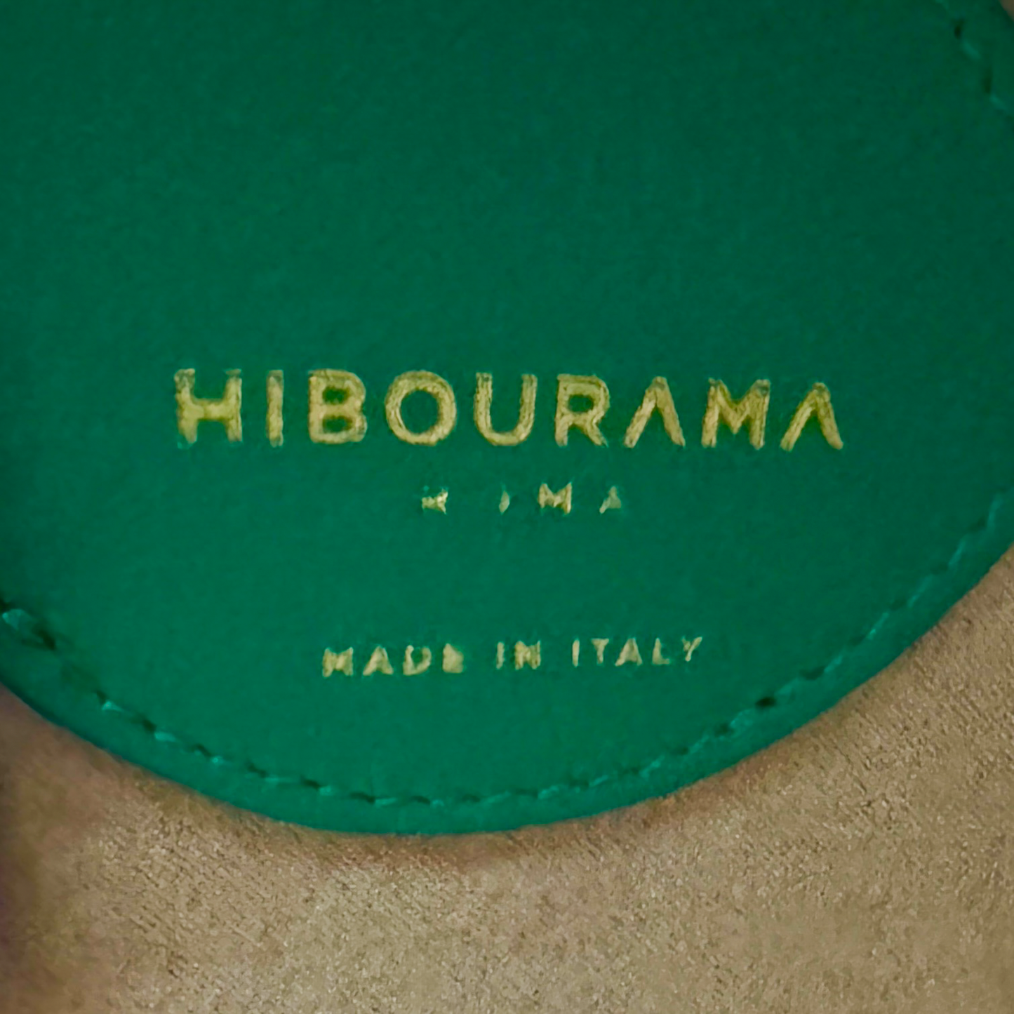 Hibourama Roma Green Leather 'Anita' Medium Handbag