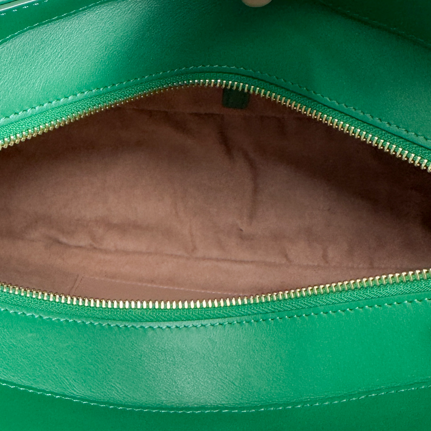Hibourama Roma Green Leather 'Anita' Medium Handbag