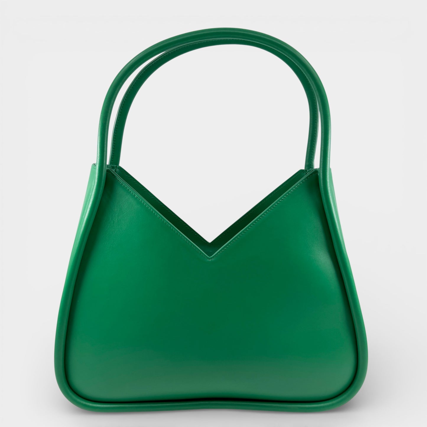 Hibourama Roma Green Leather 'Anita' Medium Handbag