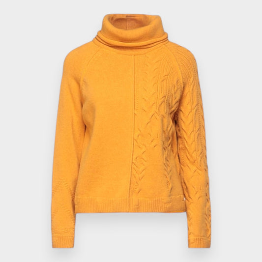 High Saffron Yellow Cable Knit Jumper Medium