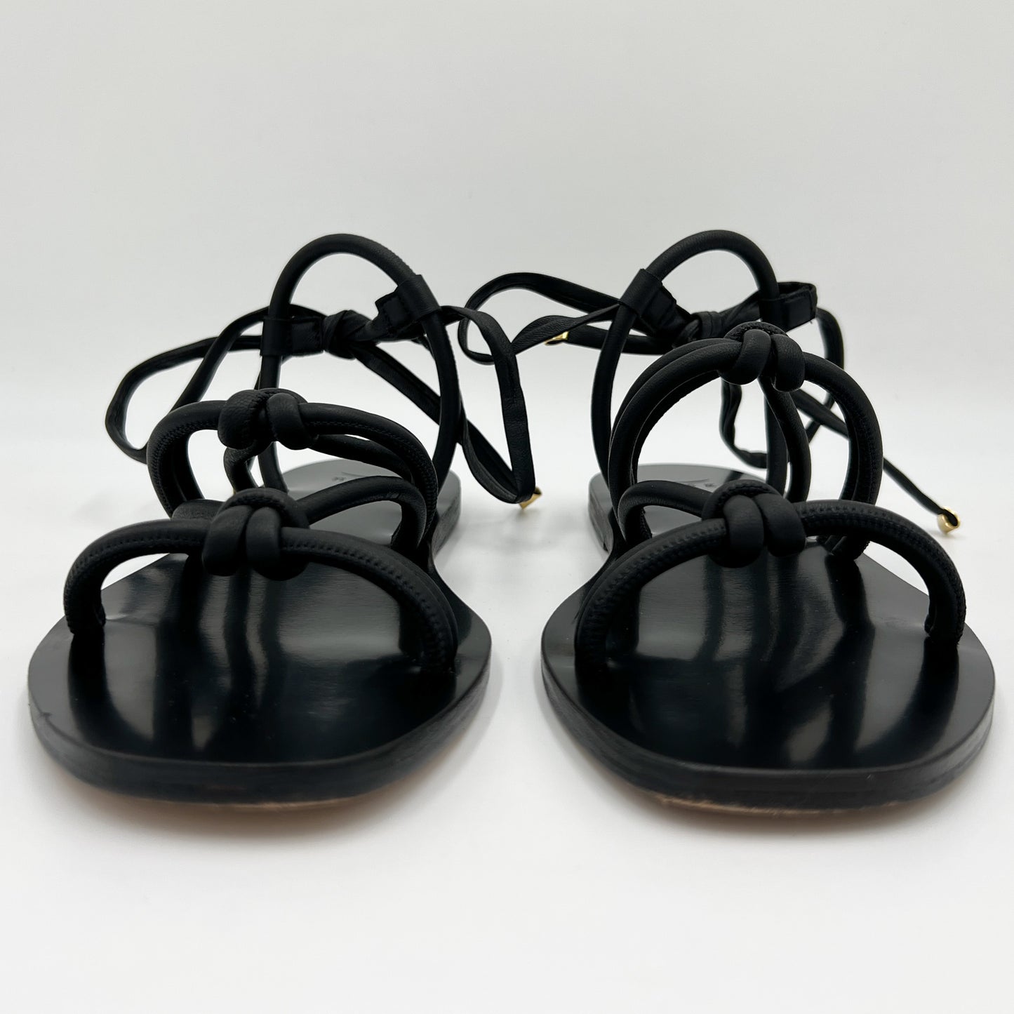 Husk 'Dream' Black Leather Greek Style Sandal Shoes EU41 ~ AU10 ~ US10