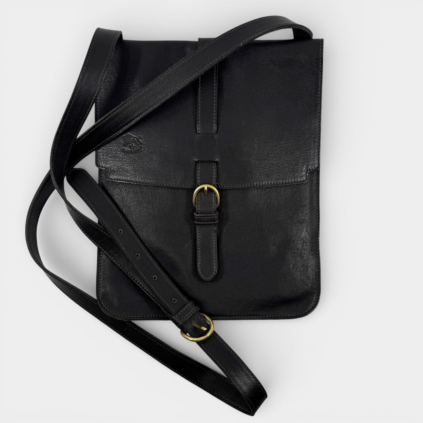 Il Bisonte Dark Brown Leather Crossbody Bag