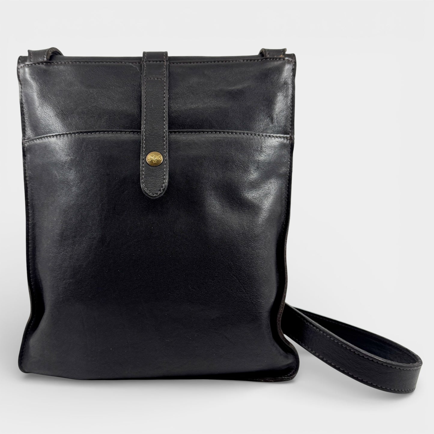 Il Bisonte Dark Brown Leather Crossbody Bag