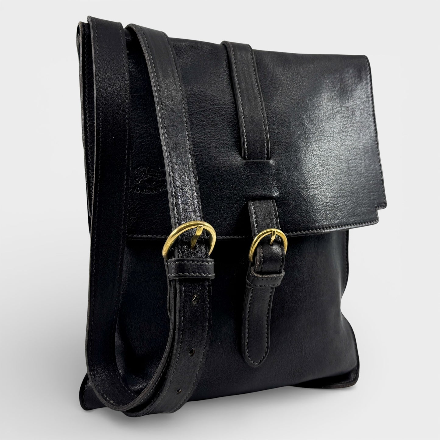 Il Bisonte Dark Brown Leather Crossbody Bag