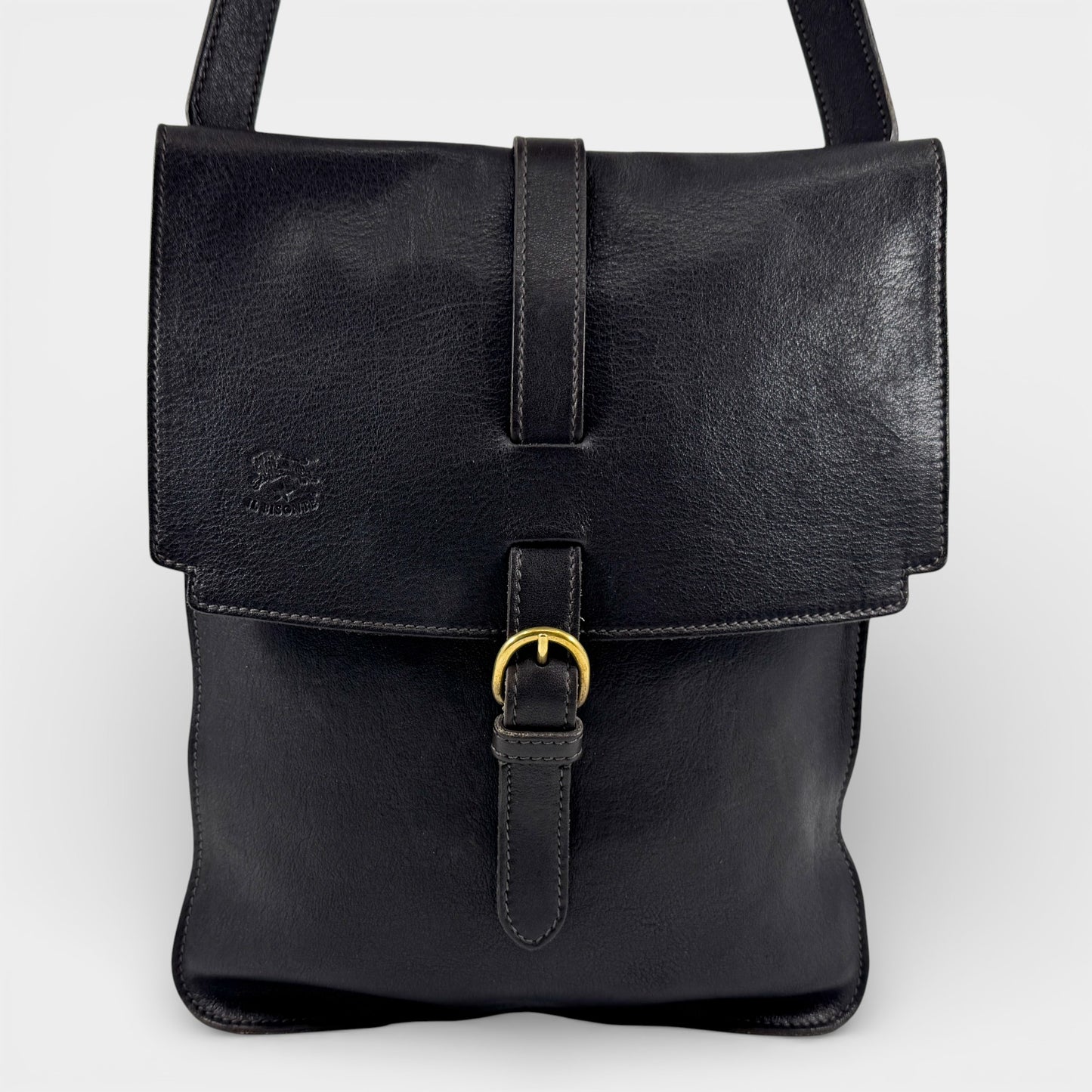 Il Bisonte Dark Brown Leather Crossbody Bag