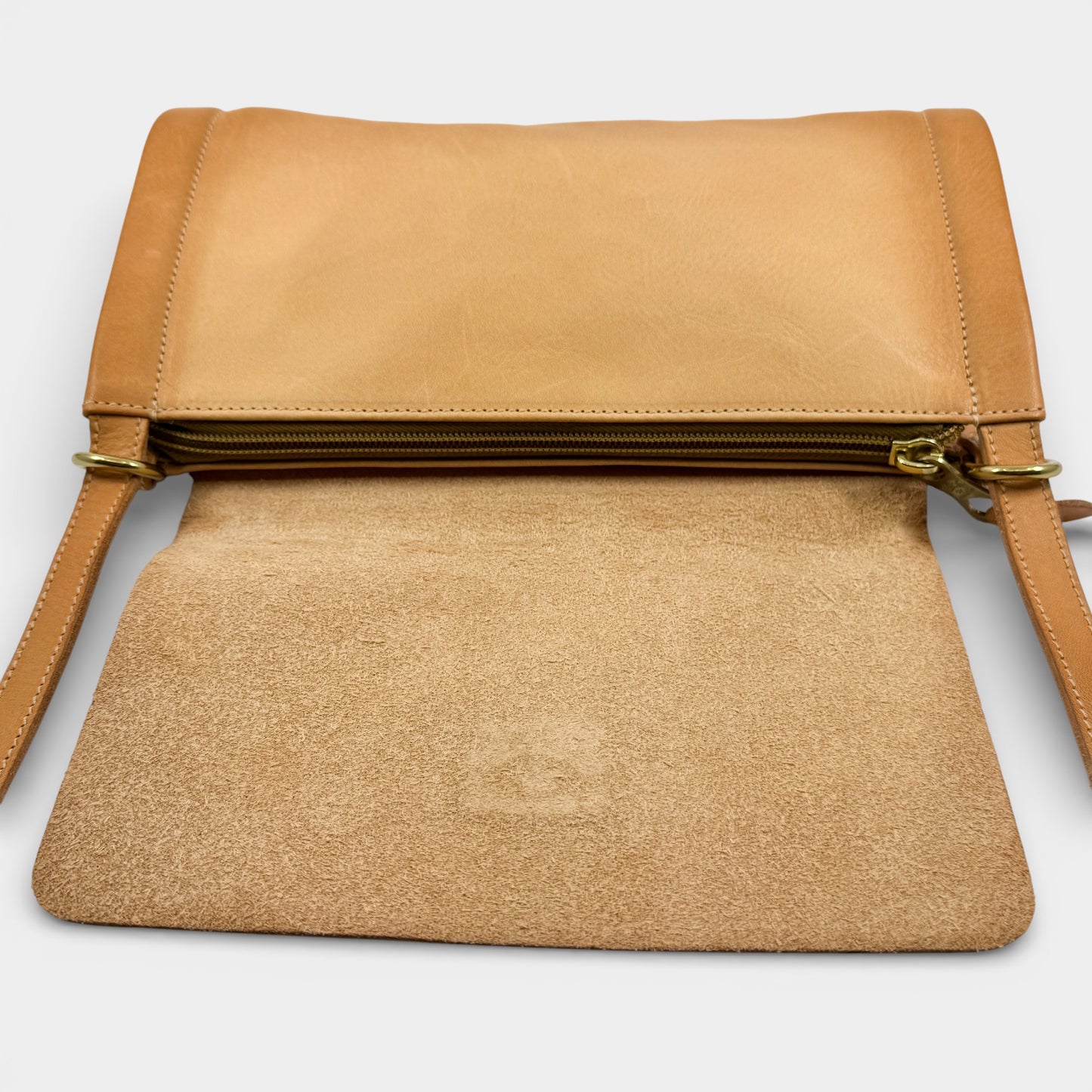 Il Bisonte Tan Vachetta Leather Small Crossbody Bag