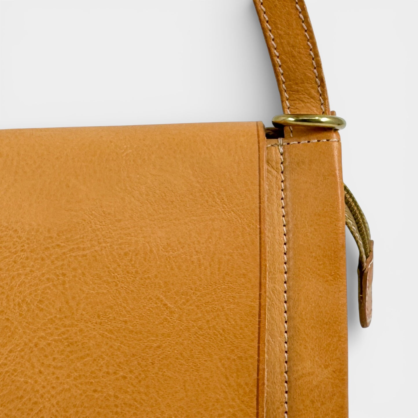 Il Bisonte Tan Vachetta Leather Small Crossbody Bag
