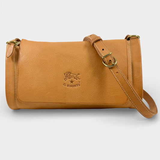Il Bisonte Tan Vachetta Leather Small Crossbody Bag