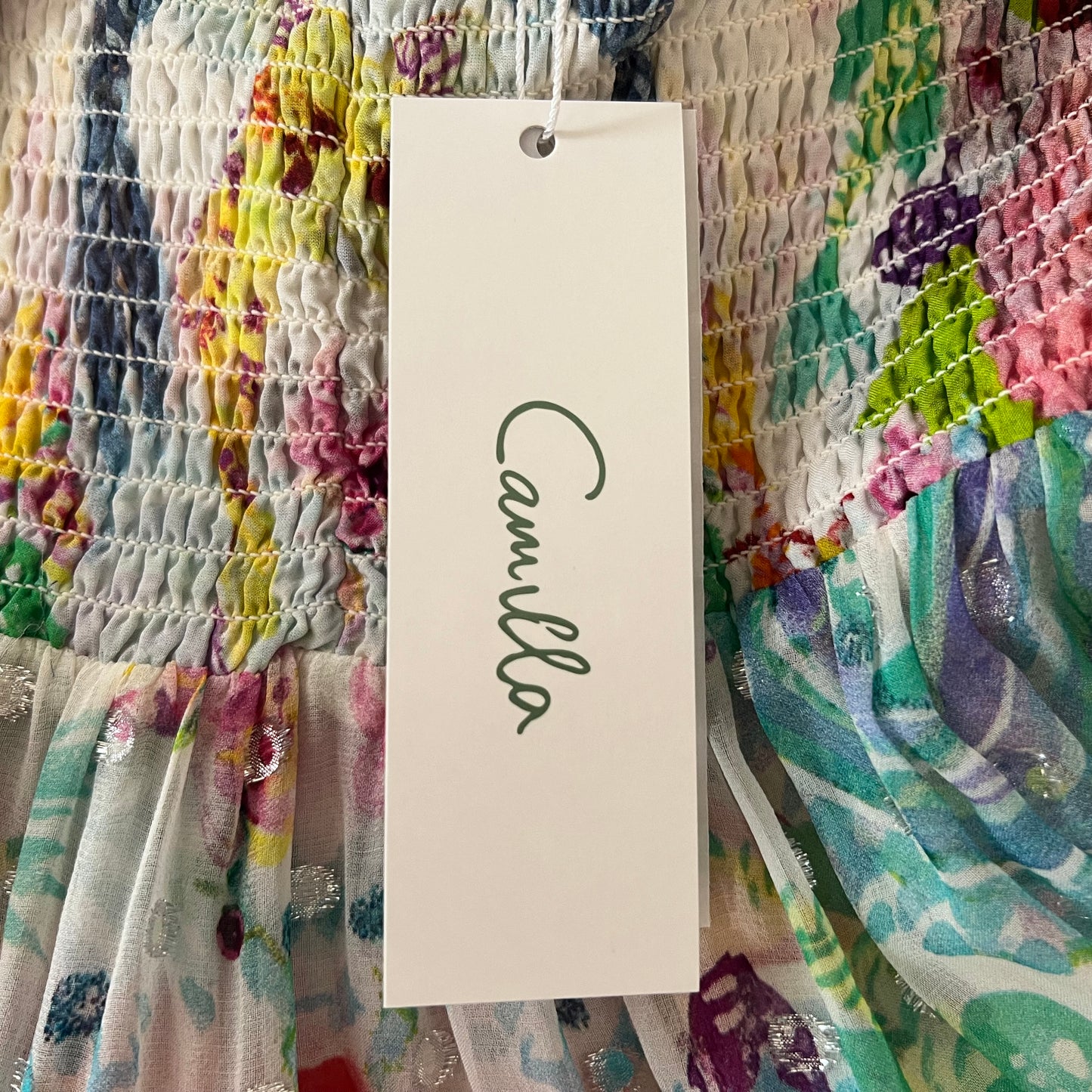 Camilla 'Dragon Divinity' Multicoloured Silk Tiered Circle Skirt Large ~ AU12-14 [NEW]