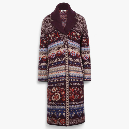 IVKO Geometric Knit Wool-Blend Coat EU42 ~ AU12–14 [NEW]