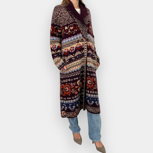 IVKO Geometric Knit Wool-Blend Coat EU42 ~ AU12–14 [NEW]