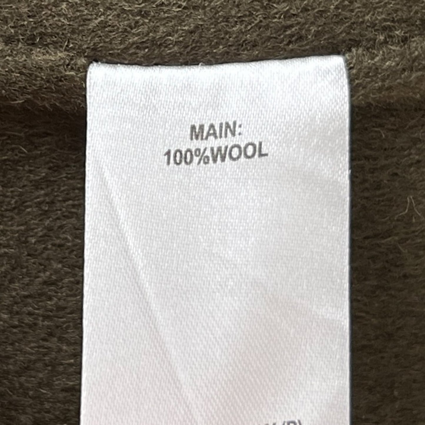 Minima Esenciales Khaki Green 100% Wool Yani Fringed Coat AU16 ~ Large