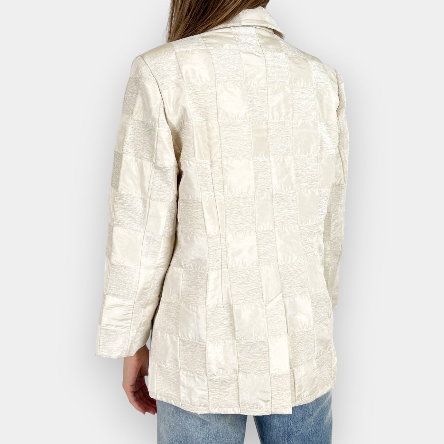 Baum Und Pferdgarten Cream Patchwork Bardot Jacket DM38 ~ AU12 [NEW]