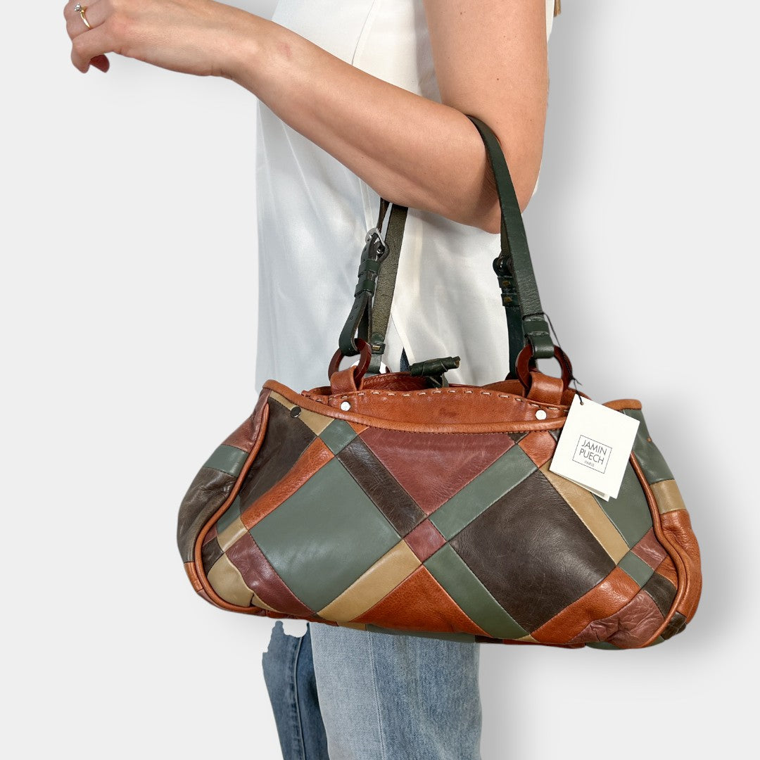 Jamin Puech Multicoloured Patchwork Leather Shoulder Bag