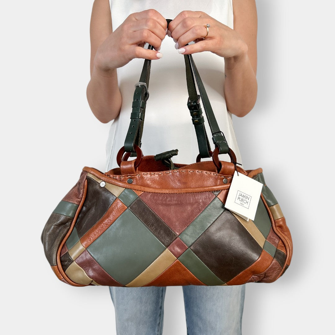 Jamin Puech Multicoloured Patchwork Leather Shoulder Bag