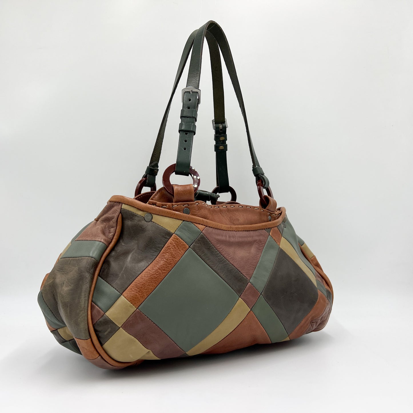 Jamin Puech Multicoloured Patchwork Leather Shoulder Bag