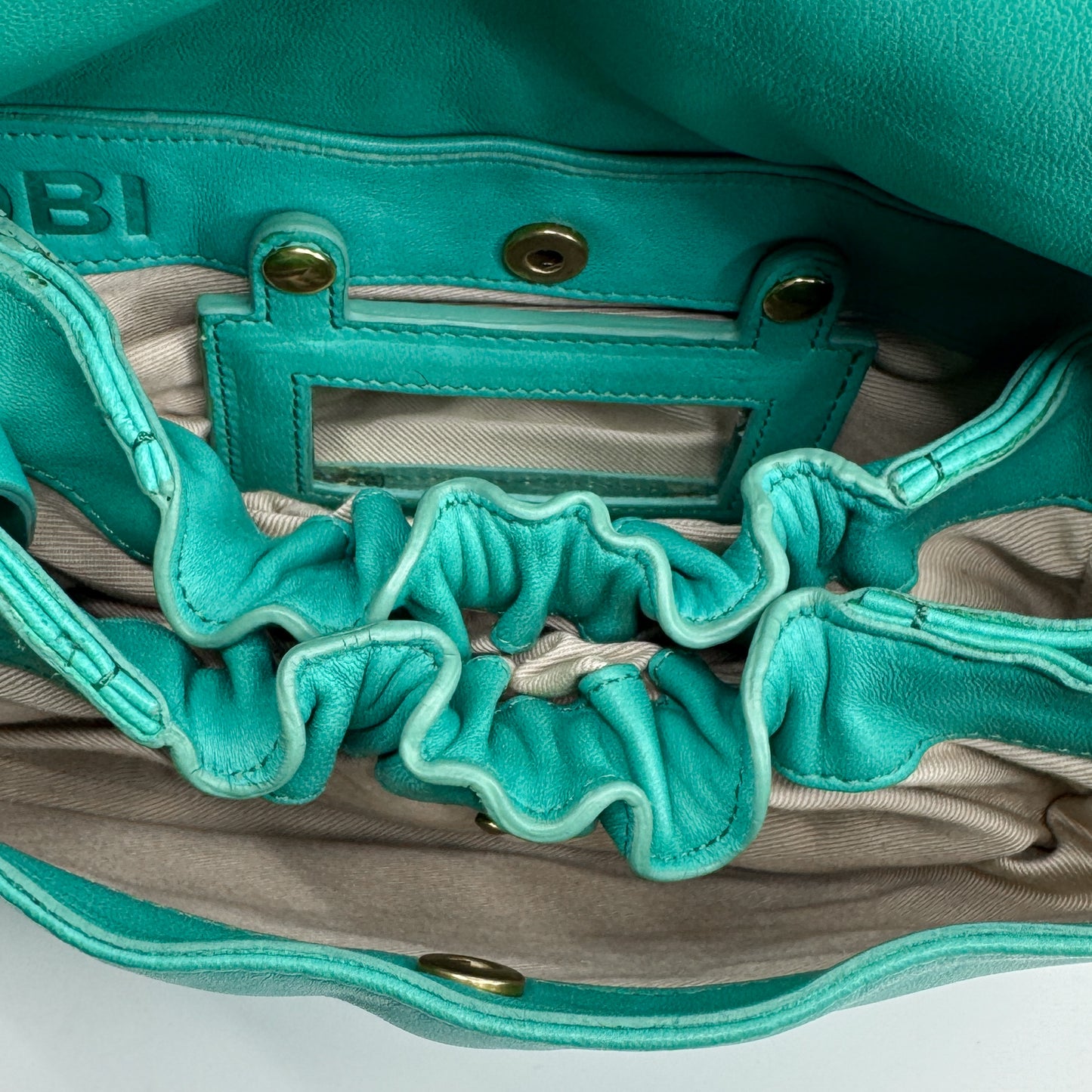 Jerome Dreyfuss Turquoise Leather Crossbody Bobi Flap Bag