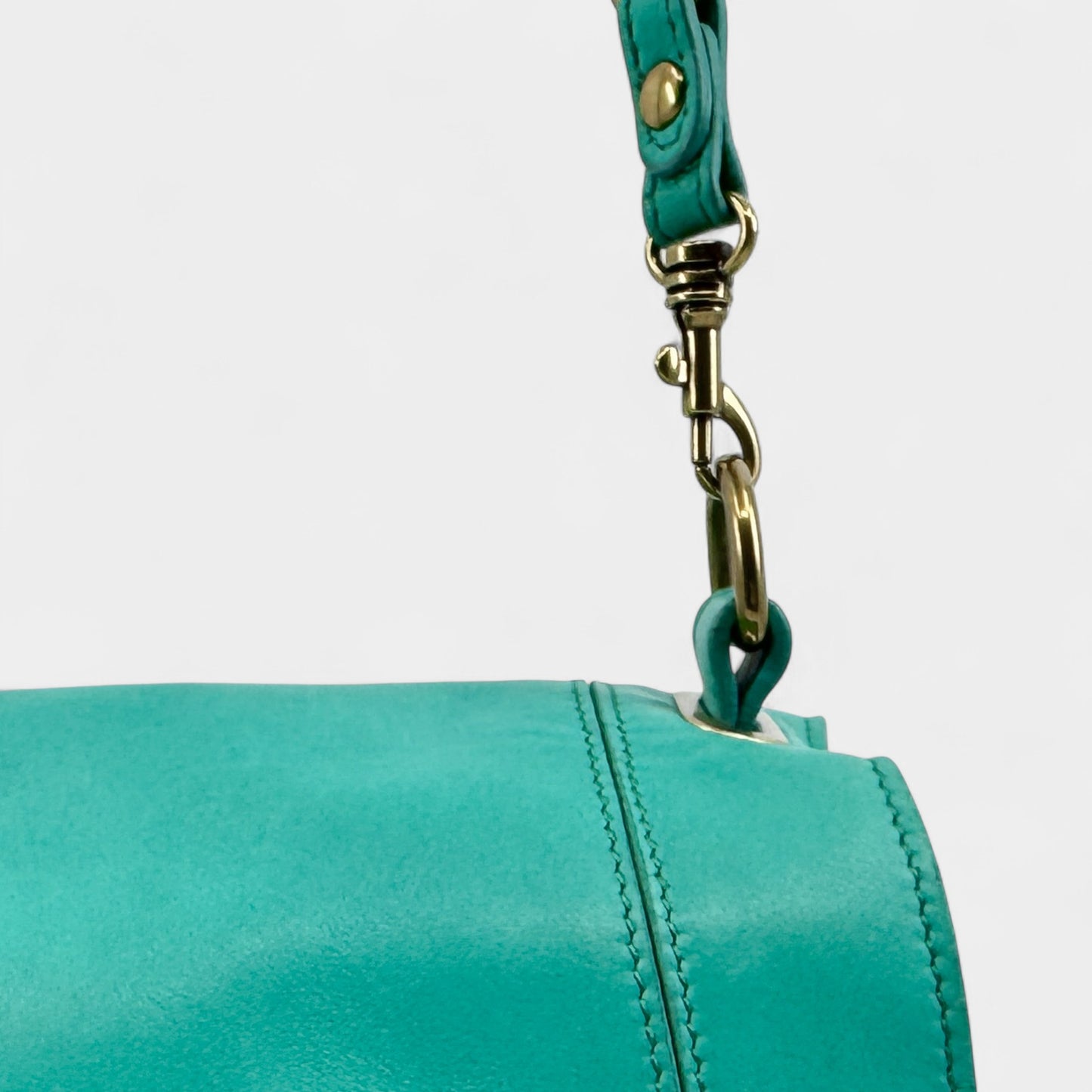 Jerome Dreyfuss Turquoise Leather Crossbody Bobi Flap Bag